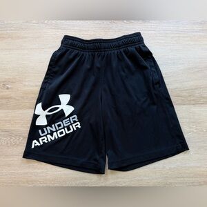 Under Armour Boys Black Logo Performance Shorts